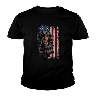 Dachshund America Flags Dog Lover Youth T-shirt - Thegiftio UK
