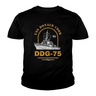 Ddg 75 Uss Donald Cook Youth T-shirt | Mazezy