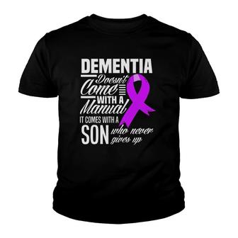 Doesnt Come With A Manual Son Dementia Awareness Youth T-shirt - Thegiftio UK