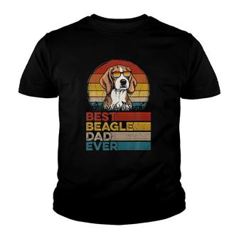 Dog Vintage Best Beagle Dad Ever Fathers Day Puppy Dog Dad Youth T-shirt - Seseable