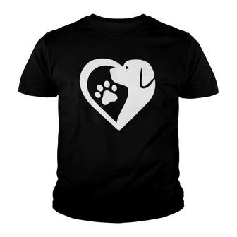 Dogs 365 Paw Rescue Animal Dog Heart Love Dog Youth T-shirt | Mazezy
