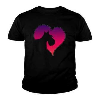 Dogs 365 Scottish Terrier Dog Pink Heart Love Gift For Women Youth T-shirt - Thegiftio UK
