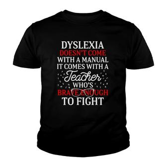 Dyslexia Teacher Therapist Manual Dyslexic Reading Therapy Youth T-shirt - Seseable