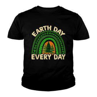 Earth Day Everyday Rainbow Pine Tree Earth Day Earth Day Youth T-shirt - Seseable