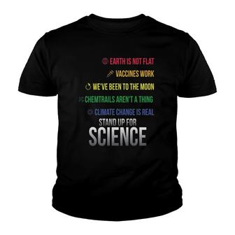 Earth Is Not Flat Science Earth Day Educational Youth T-shirt - Thegiftio UK
