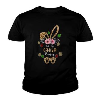 Easter Gifts Flower Gaga Leopard Bunny Youth T-shirt | Mazezy UK