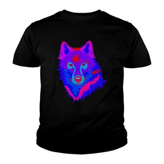 Edm Electronic Dance Music Techno Trippy Wolf Rave Youth T-shirt - Thegiftio UK