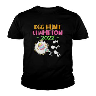 Egg Hunt Champion 2022 Easter Pregnancy Announcement Youth T-shirt | Mazezy