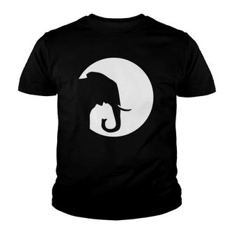 Elephant Moon Elephant Silhouette Lover Youth T-shirt | Mazezy