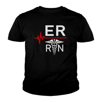 Emergency Room Registered Nurse Gift Er Heartbeat Youth T-shirt - Thegiftio UK