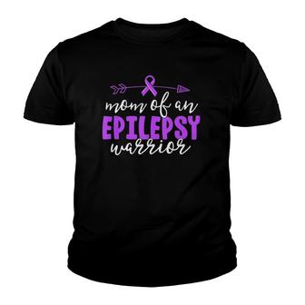 Epilepsy Mom Purple Ribbon Awareness Mother Youth T-shirt | Mazezy
