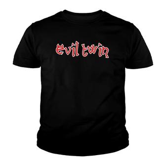 Evil Twin Twin Babies Halloween Costume Gift Youth T-shirt - Thegiftio UK