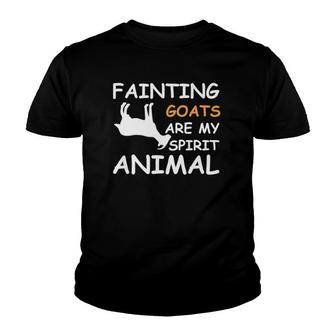 Fainting Goats Are My Spirit Animal V2 Youth T-shirt - Thegiftio UK