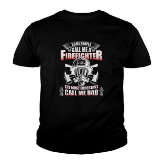 Fathers Day Gift For Firefighter Dad Fireman Youth T-shirt - Monsterry AU