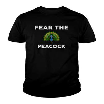 Fear The Peacock Peacocks Gift Youth T-shirt - Thegiftio UK