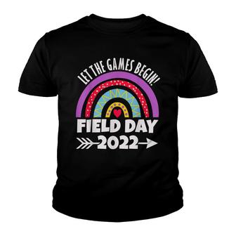 Field Day 2022 Let The Games Begin Colors Rainbow Teachers Youth T-shirt - Thegiftio UK