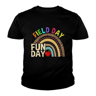 Field Day Fun Day Last Day Of School Teacher Rainbow Youth T-shirt - Thegiftio UK