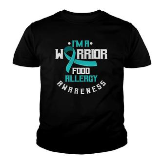 Food Allergy Awareness Warrior Allergy Awareness Ribbon Youth T-shirt | Mazezy