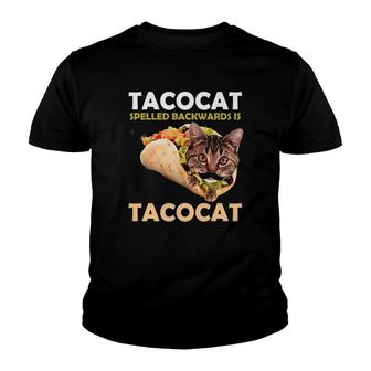 Funny And Cute Taco Cat Spelled Backward Is Tacocat Tee Gift Youth T-shirt | Mazezy