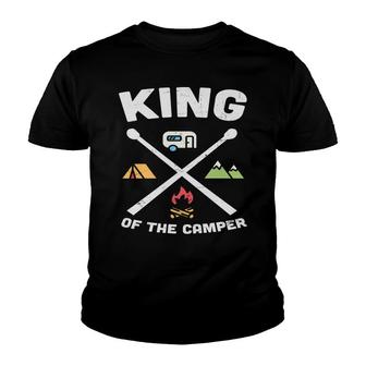 Funny Camper King Of The Camper Idea For Who Love Camping New Youth T-shirt - Seseable