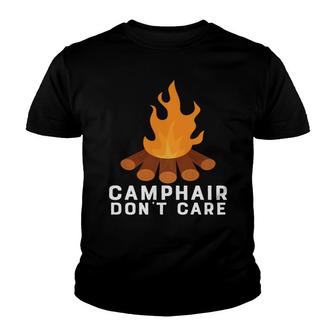 Funny Camping Camp Hair Dont Care Custom New Youth T-shirt - Seseable