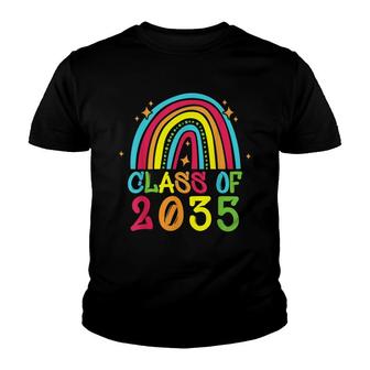 Funny Class Of 2035 Rainbow Kindergarten To Graduation Pre-K Youth T-shirt - Thegiftio UK