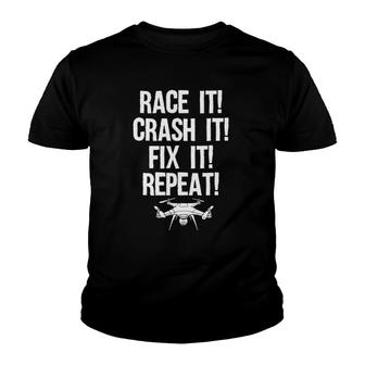Funny Drone Racing Design Men Women Drone Pilot Rc Racers Youth T-shirt | Mazezy