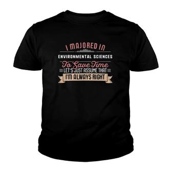 Funny Environmental Sciences Major Student Graduation Youth T-shirt - Thegiftio UK