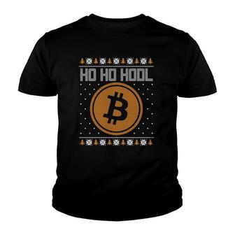 Funny Ho Ho Hodl Bitcoin Christmas Ugly Party Youth T-shirt | Mazezy