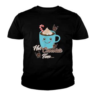 Funny Hot Chocolate Cute Kawaii Youth T-shirt | Mazezy