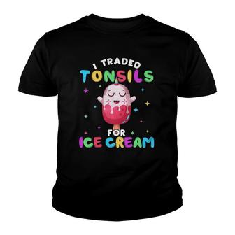 Funny Ice Cream Tonsil Removal Surgery Recovery Gift Youth T-shirt | Mazezy CA