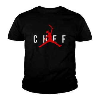 Funny Restaurant Chef Jumping Chef Knife V2 Youth T-shirt - Thegiftio UK
