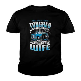 Funny Tow Truck Driver Operator Wife Back Print Youth T-shirt | Mazezy