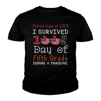 Future Class Of 2029 I Survived 100Th Day Of Fifth Grade Youth T-shirt - Thegiftio UK