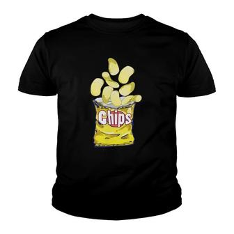 Game Day Potato Chips Cuisine Youth T-shirt | Mazezy