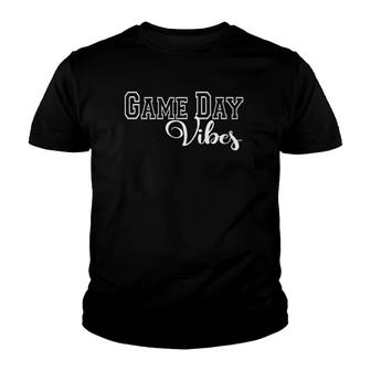 Game Day Vibes Baseball Basketball Soccer Sports Mom Gameday Youth T-shirt | Mazezy
