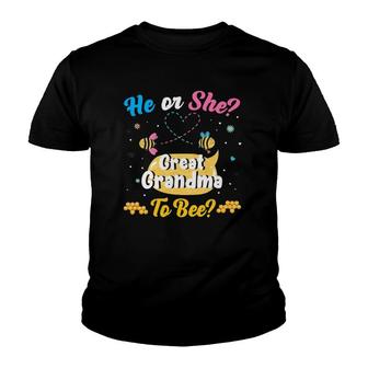 Gender Reveal Great Grandma To Bee Baby Announcement Youth T-shirt - Thegiftio UK