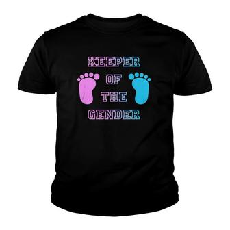 Gender Reveal Keeper Of The Gender Party Supplies Youth T-shirt - Thegiftio UK