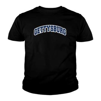 Gettysburg Pennsylvania Varsity Style Vintage Youth T-shirt - Thegiftio UK