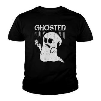 Ghosted Lazy Halloween Costume Funny Ghost Texting Dating Youth T-shirt - Thegiftio UK