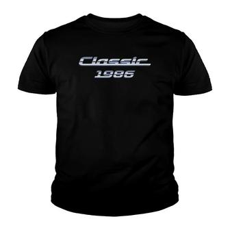 Gift For 35 Years Old Vintage Classic Car 1986 35Th Birthday Youth T-shirt - Seseable