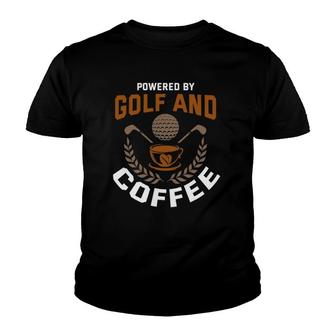 Golf Coffee Lover Funny Golfing Coffee Sport Golfer Youth T-shirt - Seseable