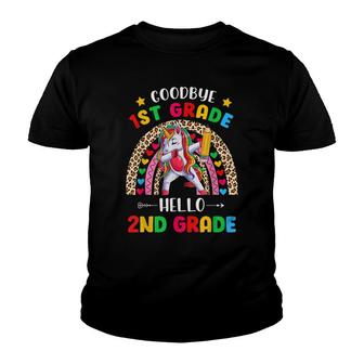 Goodbye 1St Grade Hello 2Nd Grade Last Day Unicorn Girls Youth T-shirt - Thegiftio UK