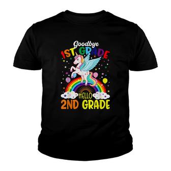 Goodbye 1St Grade Hello 2Nd Grade Unicorn Girls 2022 Grad V2 Youth T-shirt - Thegiftio UK