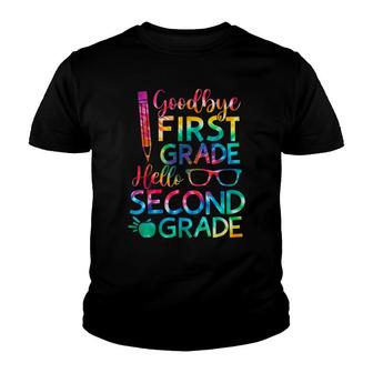 Goodbye 1St Grade Hello Second 2Nd Grade Graduation Tie Dye Youth T-shirt - Thegiftio UK
