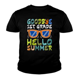 Goodbye 1St Grade Hello Summer Last Day Of School Boys Youth T-shirt - Thegiftio UK