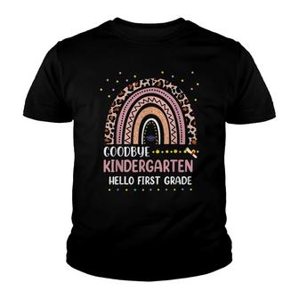 Goodbye Kindergarten Hello First Grade Rainbow Class 2022 Youth T-shirt - Thegiftio UK