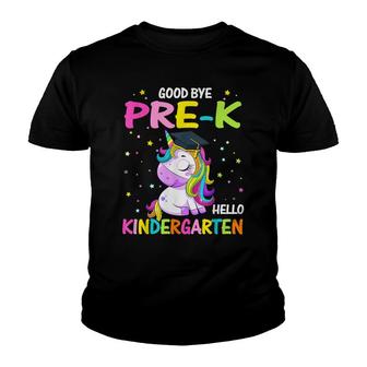 Goodbye Pre-K Hello Kindergarten Magical Unicorn Graduation Youth T-shirt - Thegiftio UK