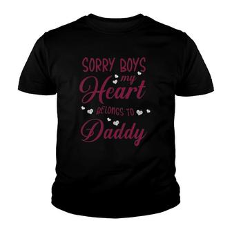 Graphic 365 Sorry Boys My Heart Belongs To Daddy Funny Love Youth T-shirt - Thegiftio UK