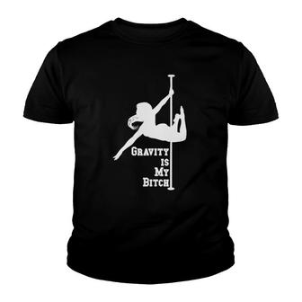 Gravity Pole Dance Fitness Cool Work Out Dancer Gift Youth T-shirt - Thegiftio UK